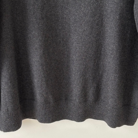Hawker Rye Cotton & Cashmere Charcoal Gray Crewneck Sweater - Picture 3 of 16